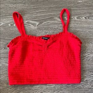 Red crop top
